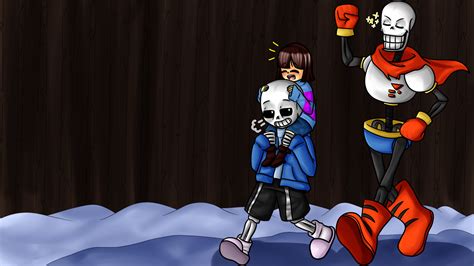 Papyrus Sans And Frisk Wallpaper By Betaxchanx3 On Deviantart