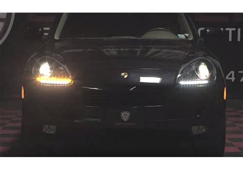 Juego De Faros Delanteros Porsche Cayenne 02 06 Daylight Negro Hid Xenon