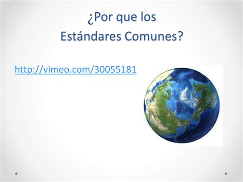 Ppt Est Ndares Estatales Comunes Visi N General Powerpoint