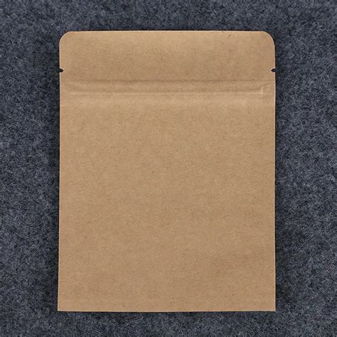 Kolysen Flat Brown Kraft Zipper Bag For Food Packing Kolysen