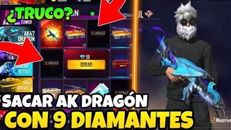 SACAR AK DRAGÓN FLAMA AZUL con 9 DIAMANTES Vale la pena la AK