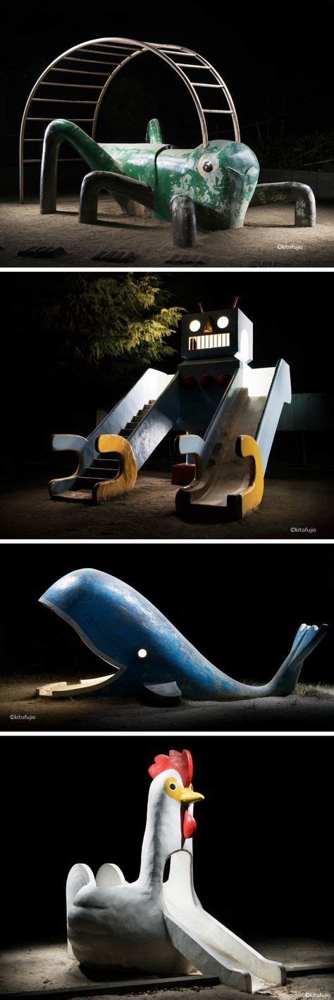 Photos Of Japanese Playground Equipment At Night By Kito Fujio