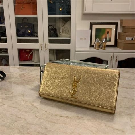 YSL Clutch Ysl Clutch Yves Saint Laurent Bags Gold Clutch