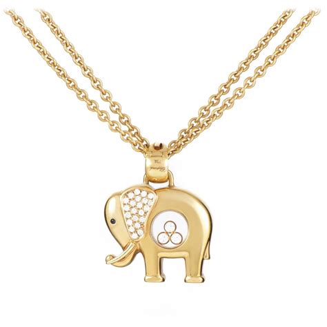 Chopard Happy Diamonds Gold Elephant Pendant Necklace For Sale At 1stdibs