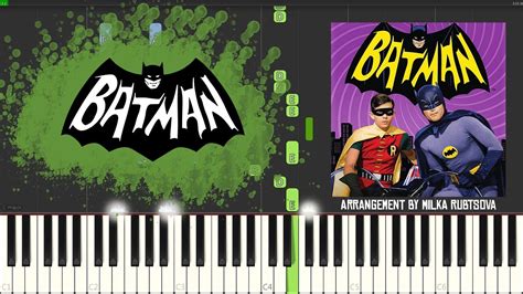 Batman 1966 Tv Series Theme Synthesia Piano Tutorial Cover Ost