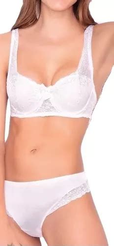 Sexy Coordinado Brasier Y Bikini Satinado Ilusi N Meses Sin Intereses