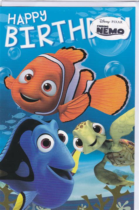 Finding Nemo Happy Birthday Card Retrospace