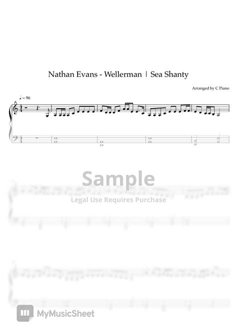 Nathan Evans Wellerman Easy Version Sheets By C Piano