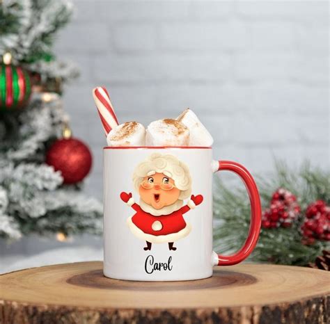 Mrs Claus Mug Santa Claus Mug Mrs Claus Coffee Mug Christmas Etsy