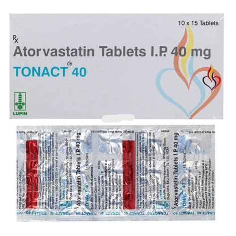 Tonact Atorvastatin 40mg Tablets At Rs 365stripe Xtor In Nagpur Id