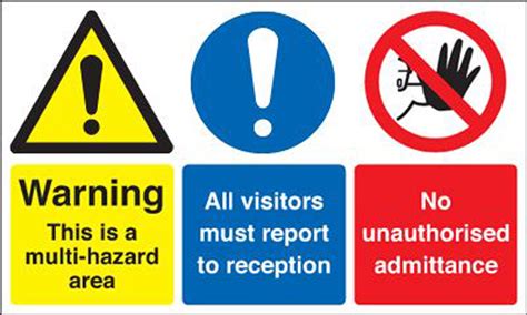 Multi Hazard Area Safety Sign Morsafe Supplies Uk