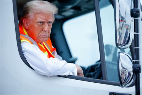 A Video Of Donald Trump Struggling To Get Into That Garbage Truck Is