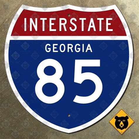 Georgia Interstate Route 85 Highway Marker Road Sign Atlanta Etsy