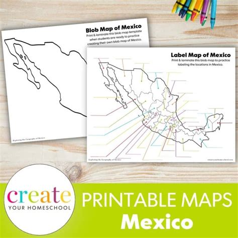 Printable Map of Mexico - Create Your Homeschool