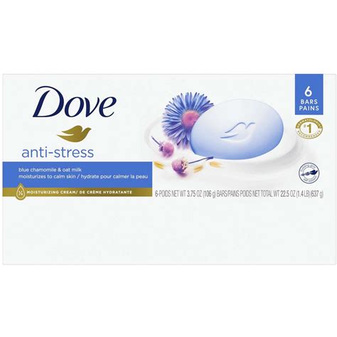 Dove Anti Stress Beauty Bar With Blue Chamomile And Oat Milk Scent