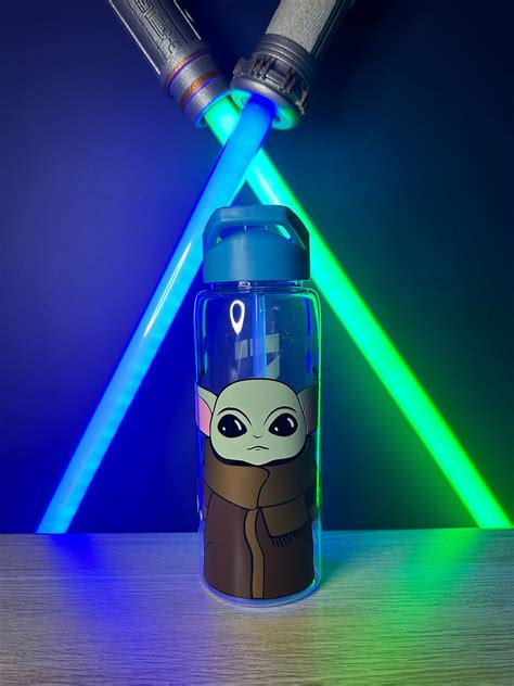 Grogu Baby Yoda Reusable Water Bottle Reusable Cold Cup With Etsy