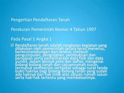 Viii Pendaftaran Dan Peralihan Hak Atas Tanah Ppt