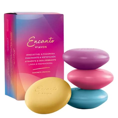 Caixa 4 Sabonetes Sortidos Avon Encanto 4x80g Shopee Brasil