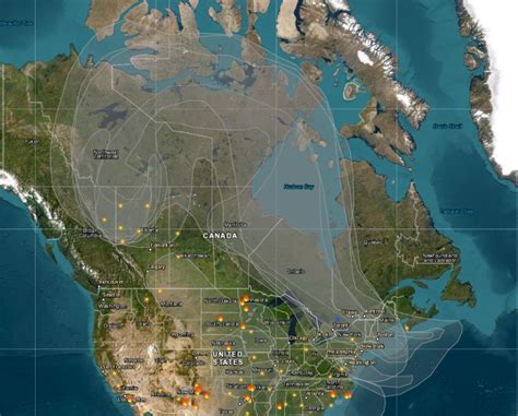 Alberta wildfire smoke stretches across country creating hazy skies ...