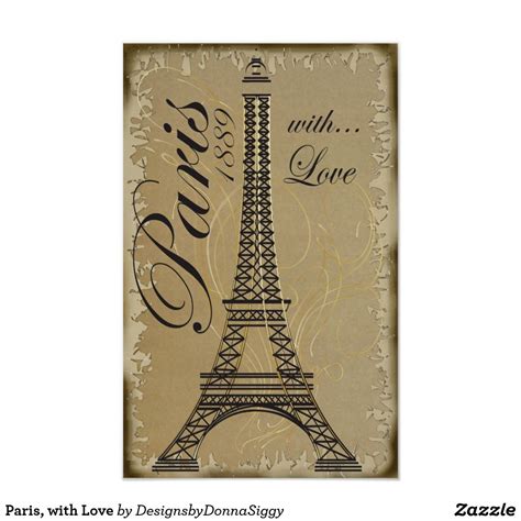 Paris, with Love Poster | Zazzle.com