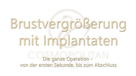 Brustvergrößerung mit Implantaten komplette Operation YouTube