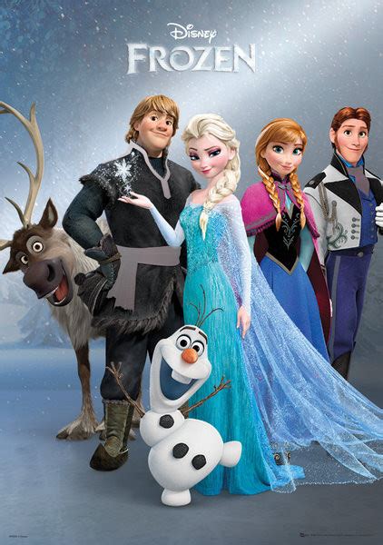 Poster Quadro Frozen Il Regno Di Ghiaccio Group Su Europosters