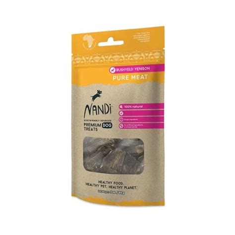 Nandi Pure Meat Bushveld Venison 90 Gram Hondensnacks Hondjekoek Nl