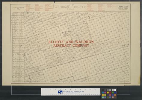 Map Of Andrews County - Circa 1930 - Museum Of Andrews