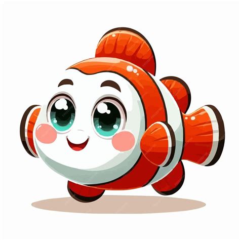 Premium Vector Cute Fish Vector On White Background