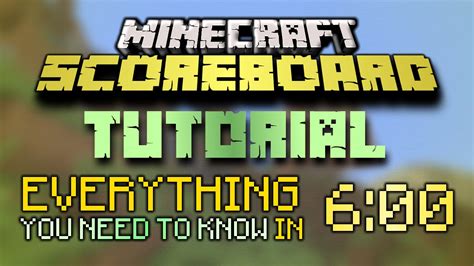 Minecraft Scoreboard Tutorial Objectives Players And Selectors