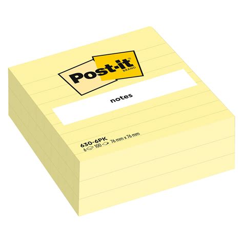 Notes Repositionnables Jaunes Post It Bloc De 100 Feuilles