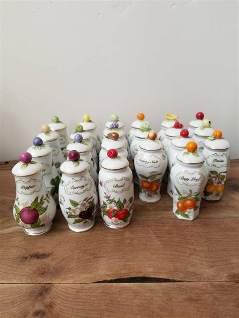 Vintage Lenox Orchard Spice Jars Choice Etsy