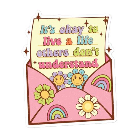 Understanding Quote Sticker Self Acceptance Decal Inspirational