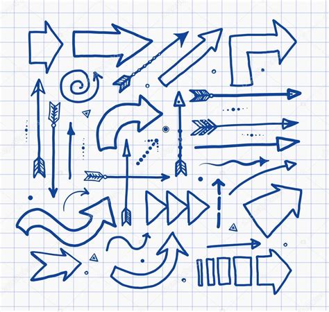 Pen Sketch Arrows Stock Vector Image By Elinacious 56718981