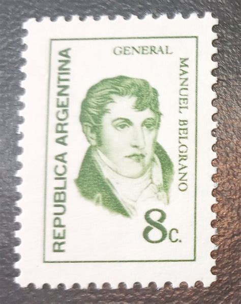 Estampilla Argentina Manuel Belgrano Próceres y Riquezas Nacionales III