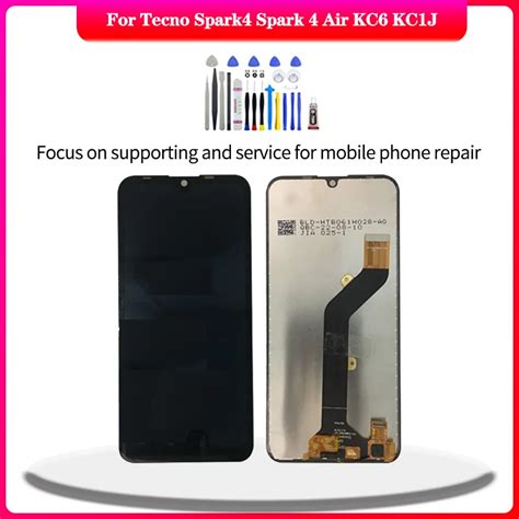 Dla Tecno Spark4 Spark 4 Air KC6 KC1J lcd montaż digitizera ekranu