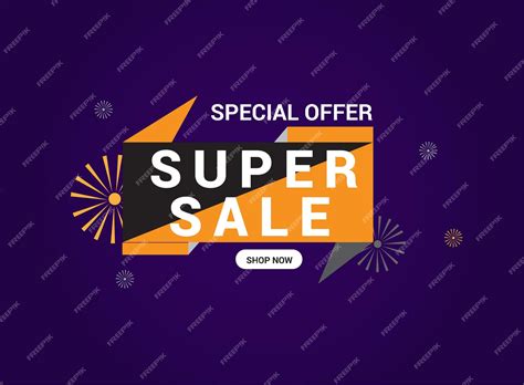 Premium Vector Super Sale Modern Banner Design Template Vector