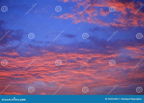 Blue Sky Clouds,Blue Sky with Clouds.purple Sunset Sky. Stock Image ...