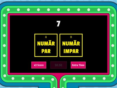 Numere Pare Numere Impare CLASA I Gameshow Quiz