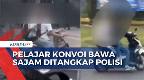 Viral Aksi Pelajar Bawa Sajam Dan Ancam Petugas Keamanan Di Jakarta Barat