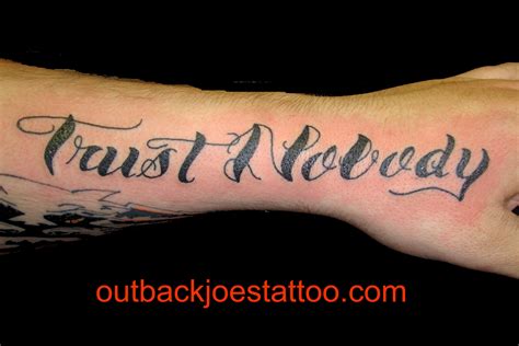 Trust No One Tattoo Designs Top Best Trust No One Tattoo Ideas