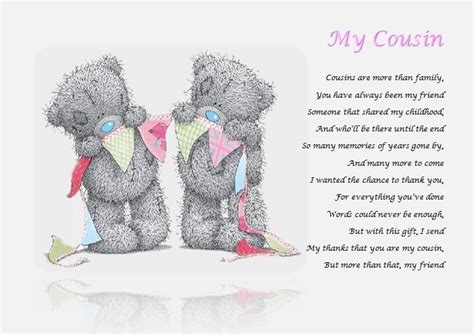 My Cousin, Personalised Poem (Laminated Gift) Friend Poems, Cousin ...
