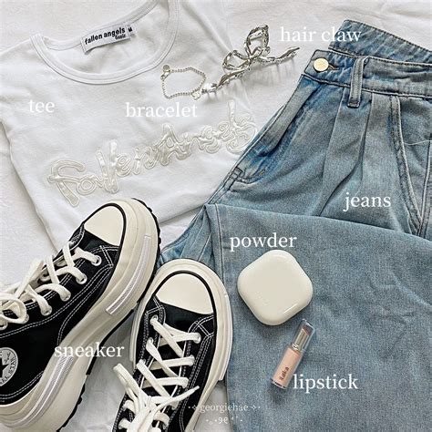 Wanilla Flower On Twitter Rt Georgiehae ⋆ ˚｡⋆ Ootd วันสบายๆเสื้อยืด ยีนส์ รองเท้าผ้าใบ 👟🫧🎧