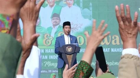 Di Hadapan Ribuan Muslimat Nu Jokowi Minta Jaga Ketertiban Selama