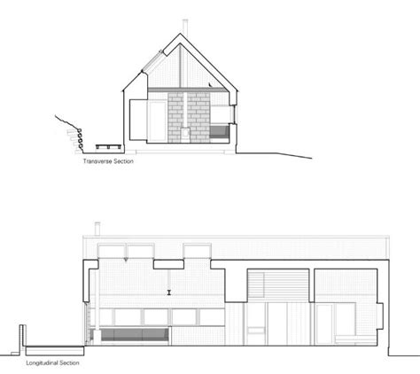 Corte Longitudinal Y Transversal Planos De Arquitectura