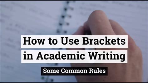 How To Use Brackets In Academic Writing Some Common Rules Youtube