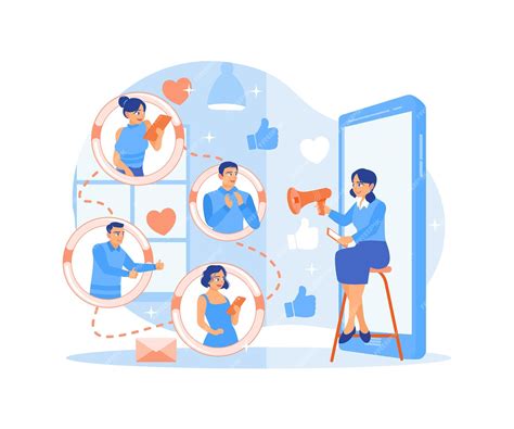 Premium Vector | Women refer friends to do business together Share