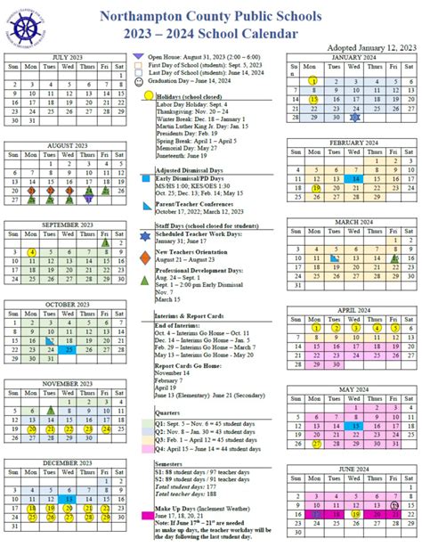 School Calendars | Northampton County Public Schools