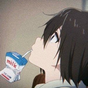 Yuzuru Silent Voice Anime Profile Picture Drinking Milk Cat Anime A