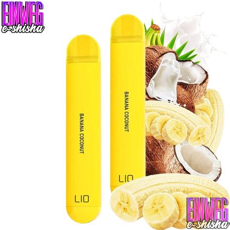 Lio Nano X Banana Coconut 600 Züge Nikotin 20 mg E Shisha